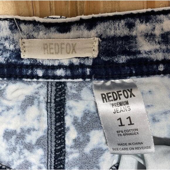 Red Fox Premium Acid Wash Moto Skinny Ankle Jeans Women’s Junior 11 27x29 - Picture 3 of 5